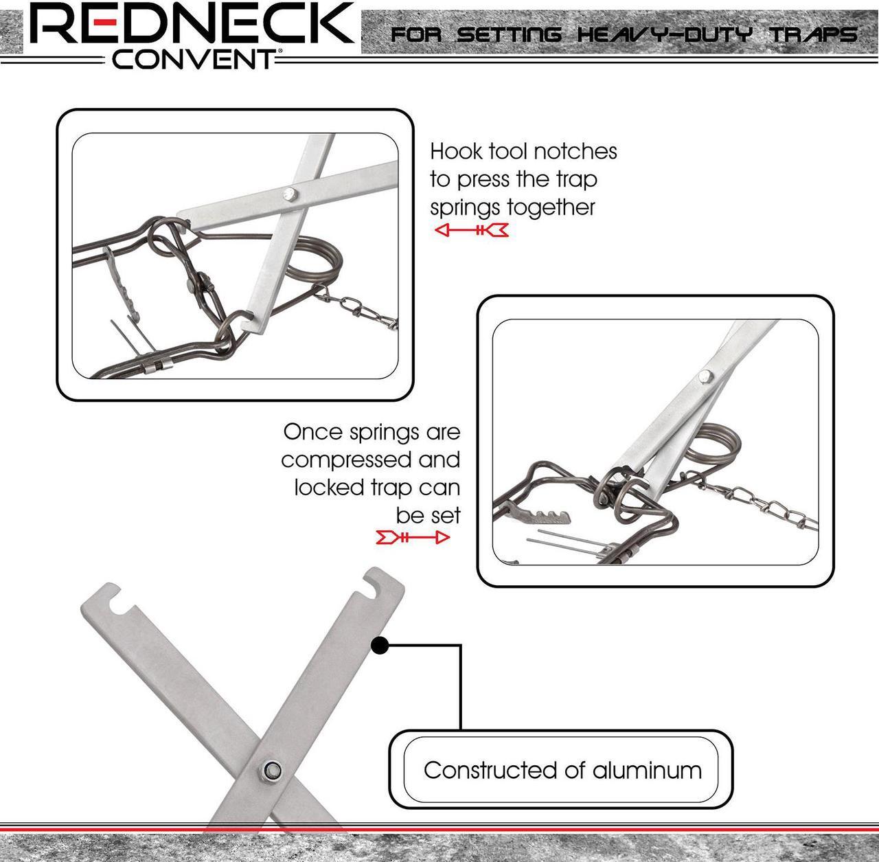 Alt view image 5 of 7 - RC Body Trap Set Tool  14IN Aluminum Body Grip Setting Tongs Animal Trap Setter