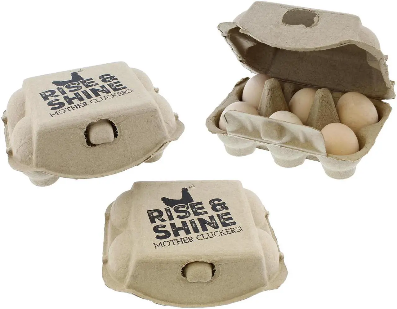 Alt view image 7 of 7 - Rural365 Empty Egg Cartons New Chicken Quail Egg Cartons 6 Rise and Shine - 20pk