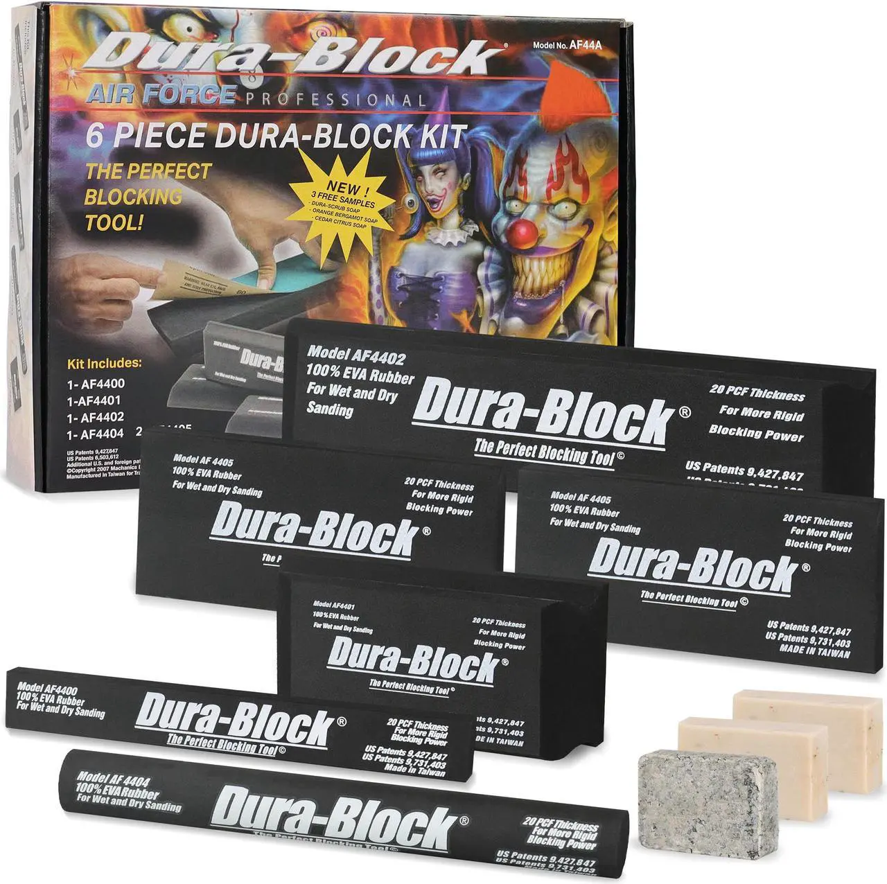 Alt view image 2 of 10 - Durablock Set 6pc - Flexible EVA Foam Wet or Dry Autobody Sanding Blocks Kit for Automotive Bodywork