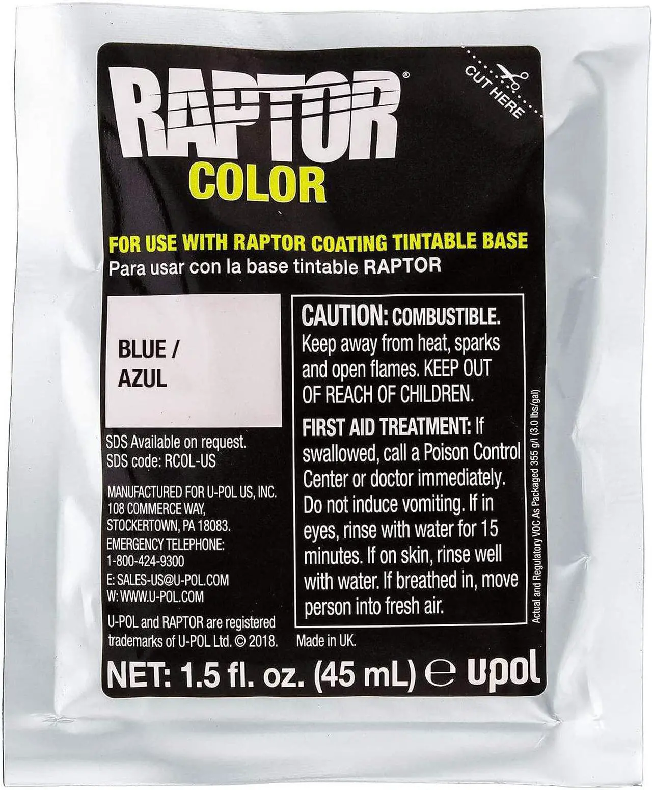 Alt view image 2 of 4 - U-Pol Raptor Color Tint Pouches - Blue