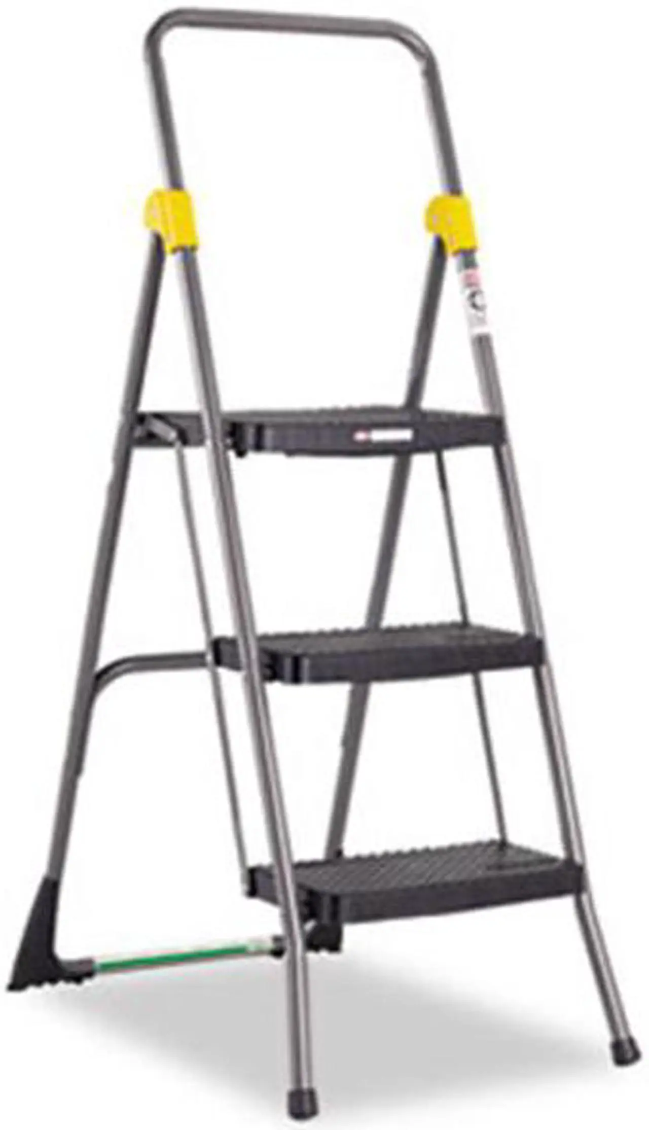 Alt view image 3 of 5 - Cosco Commercial 3-Step Folding Stool 300lb Cap 20 1/2w x 32 5/8d x 52 1/8h Gray