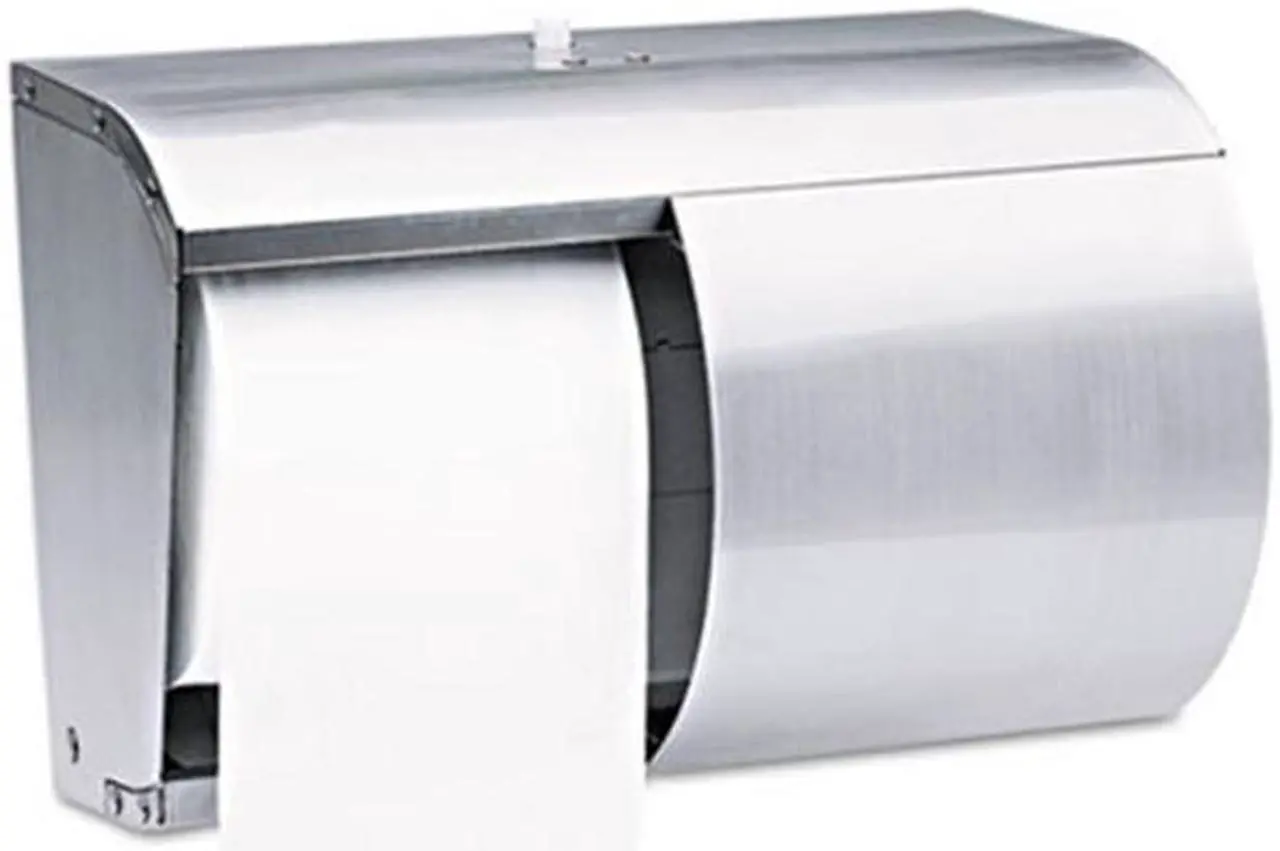 Main image of KIMBERLY-CLARK PROFESSIONAL* 09606 Coreless Double Roll Bath Tissue Dispenser, 7.1" x 10.1" x 6.4", Stainless Steel