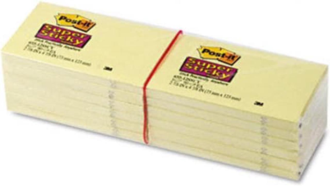 Alt view image 2 of 20 - Post-It Notes Super Sti Pad,Post-It 3x5 12,Cayw 65512SSCY