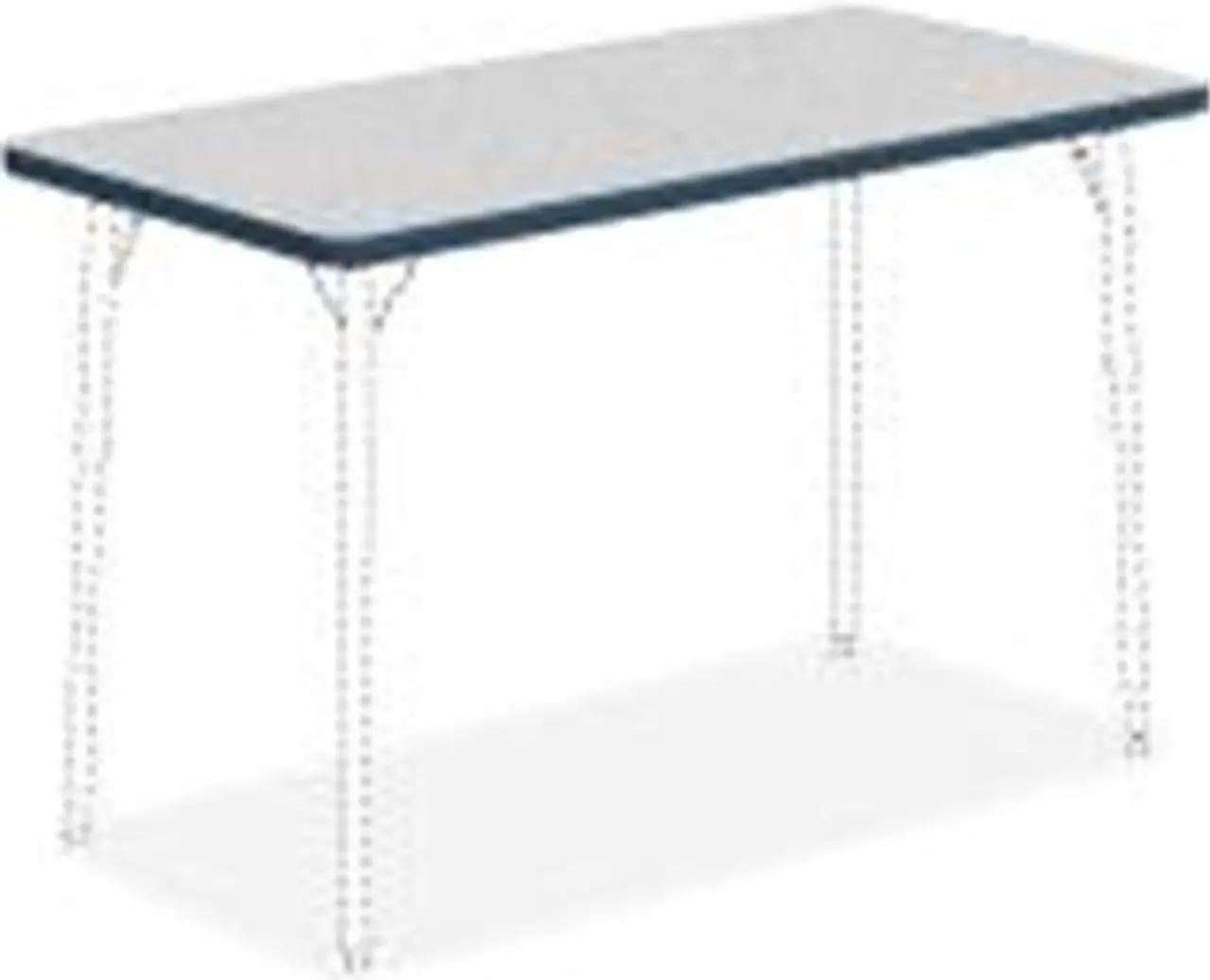 Main image of Lorell LLR99916 24 x 48 Rectangular Classroom Activity Tabletop - Gray & Navy