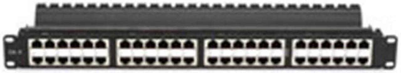 Black Box JPM806A-HD Box Spacegain Cat5E High-Density Feed-Through Patch Panel, Shielded, 48-Port, 1U - 48 X Rj-45