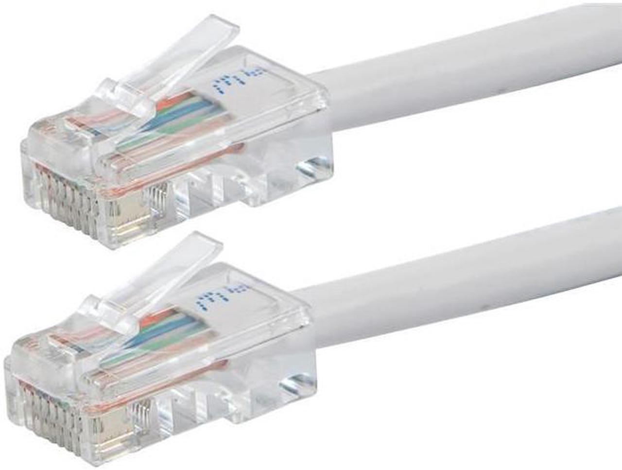 Monoprice Cat6 Ethernet Patch Cable - 1 Feet - White, RJ45, Stranded, 550Mhz, UTP, Pure Bare Copper Wire, 24AWG - Zeroboot Series