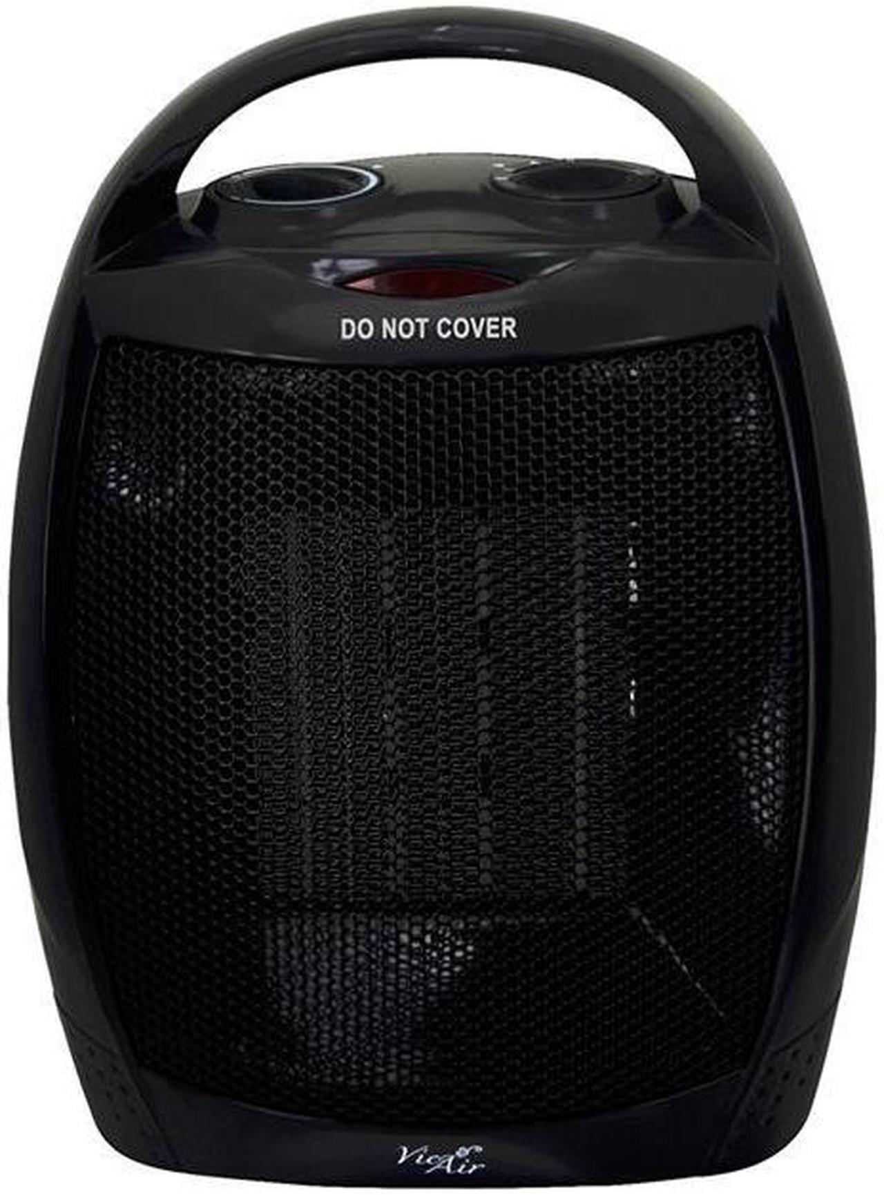 Main image of Vie Air 2-Settings Ceramic Heater with Adjustable Thermostat, Black VA-708B