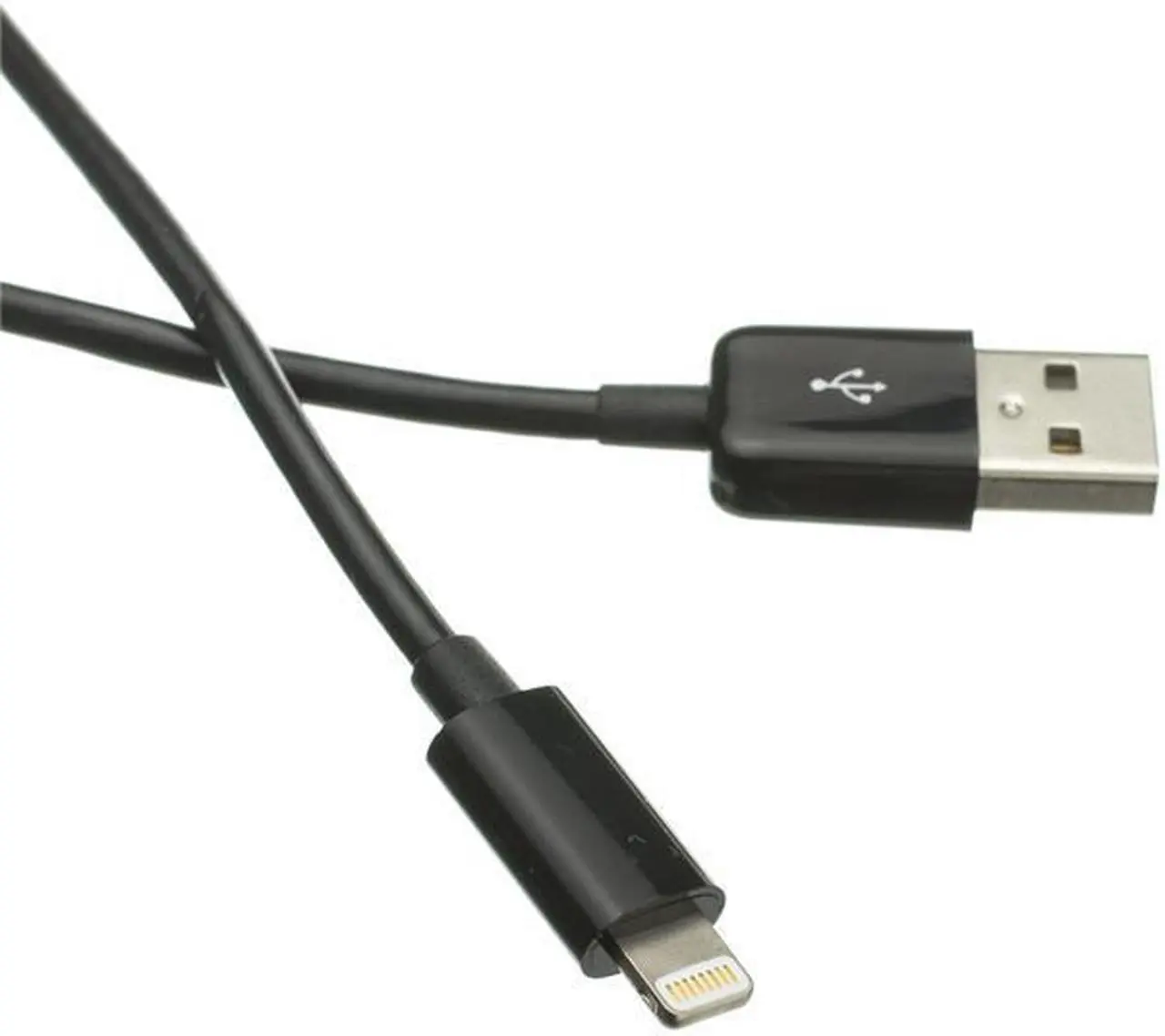 Main image of Apple Lightning Authorized Black iPhone, iPad, iPod USB Charge and Sync Cable, 3 foot