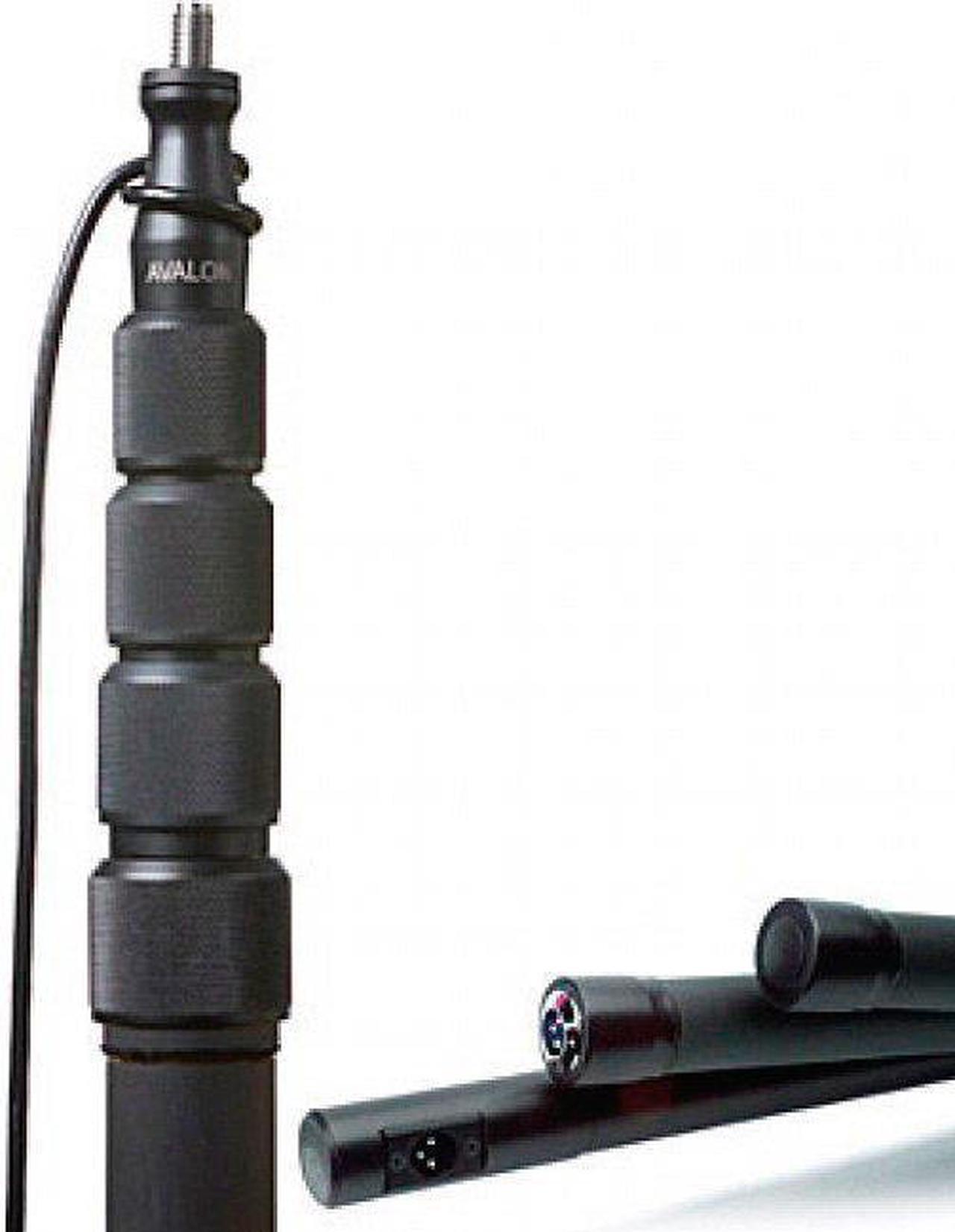 Alt view image 2 of 8 - K-Tek 36.8"-12'.6" 5-Section Carbon Fiber Boom Pole w/Coiled Cable #KEG150CCR