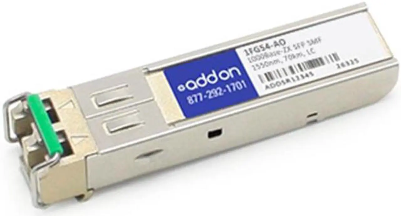 Main image of AddOn RuggedCom 1FG54 Compatible 1000Base-ZX SFP Transceiver (SMF, 1550nm, 70km, LC)