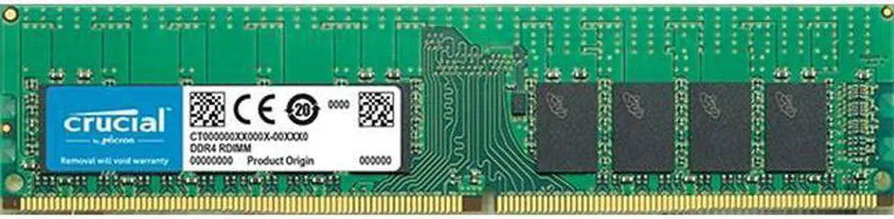 Alt view image 2 of 9 - Crucial 16GB DDR4 2400 (PC4 19200) 288-Pin UDIMM 2Rx8 ECC Unbuffered CL17 1.2v Desktop Memory Module - CT16G4WFD824A