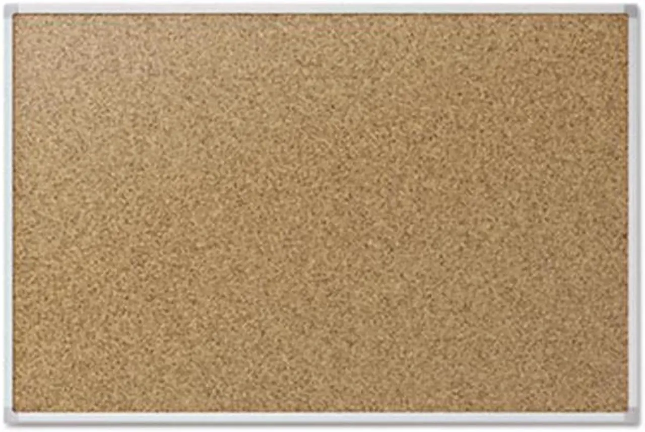 Alt view image 8 of 11 - Mead Cork Bulletin Board 48 x 36 Silver Aluminum Frame 85362