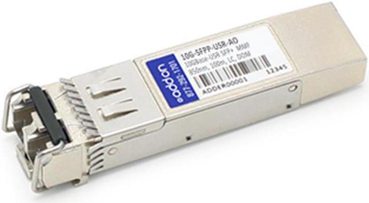 Main image of Brocade (Formerly) 10G-SFPP-USR Compatible TAA Compliant 10GBase-USR SFP+ Transceiver (MMF, 850nm, 100m, LC, DOM)