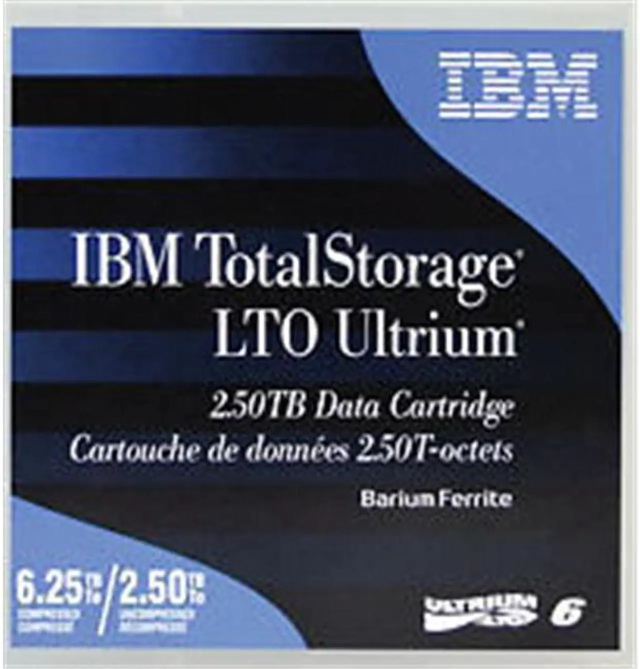 Main image of IBM LTO Ultrium 6 Data Cartridge (00V7590) - 2.5TB/6.25TB Native/Compressed Capacity