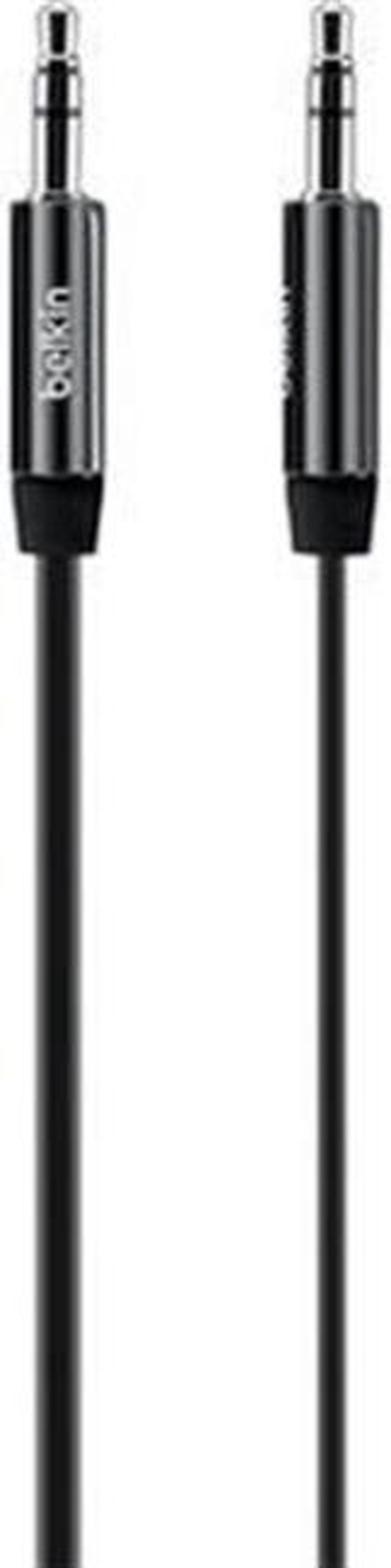 Alt view image 3 of 5 - Belkin 3.5mm plug MIXIT Flat Aux Cable (3 Feet) - Black