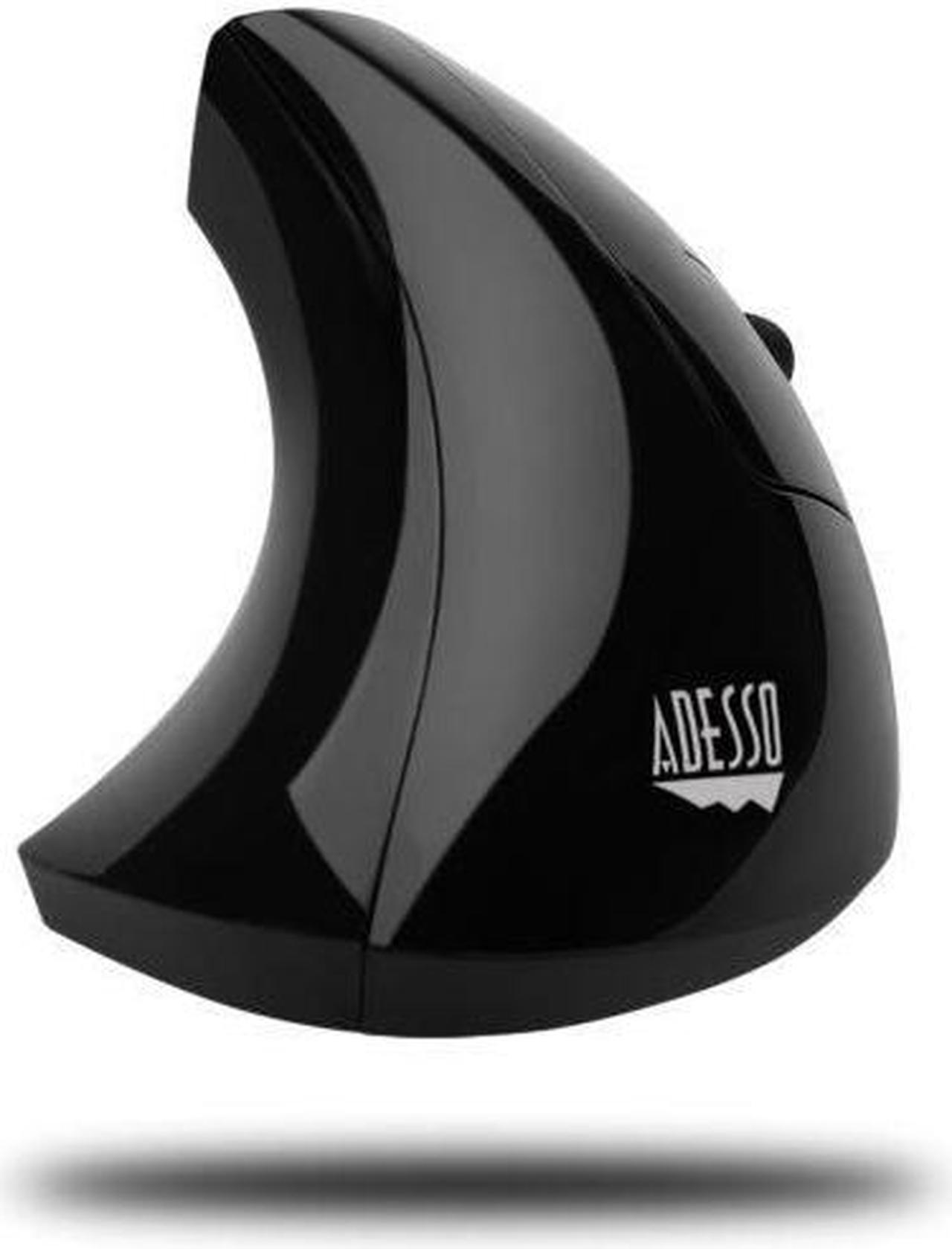 Adesso IMOUSE V10 30 ft. Wireless Vertical Ergonomic Mouse, Black