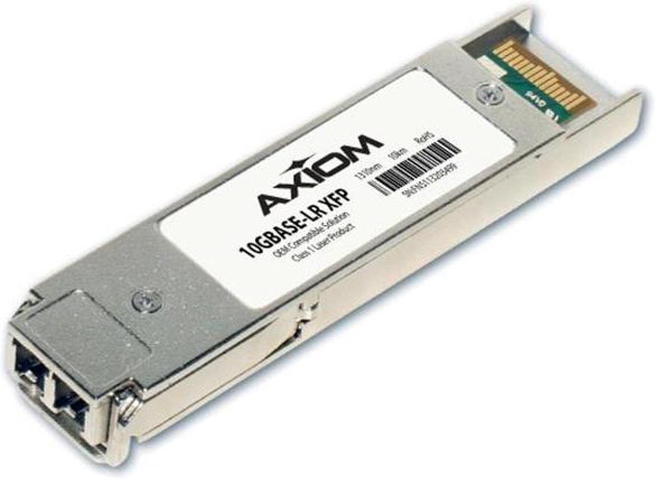 Axiom XFP Transceiver Modules are certified 100% compliant in all OEM applications. They are pre-configured with an application specific code to meet the requirement set forth by the router and switch OEMs. Axiom compatible transceivers per