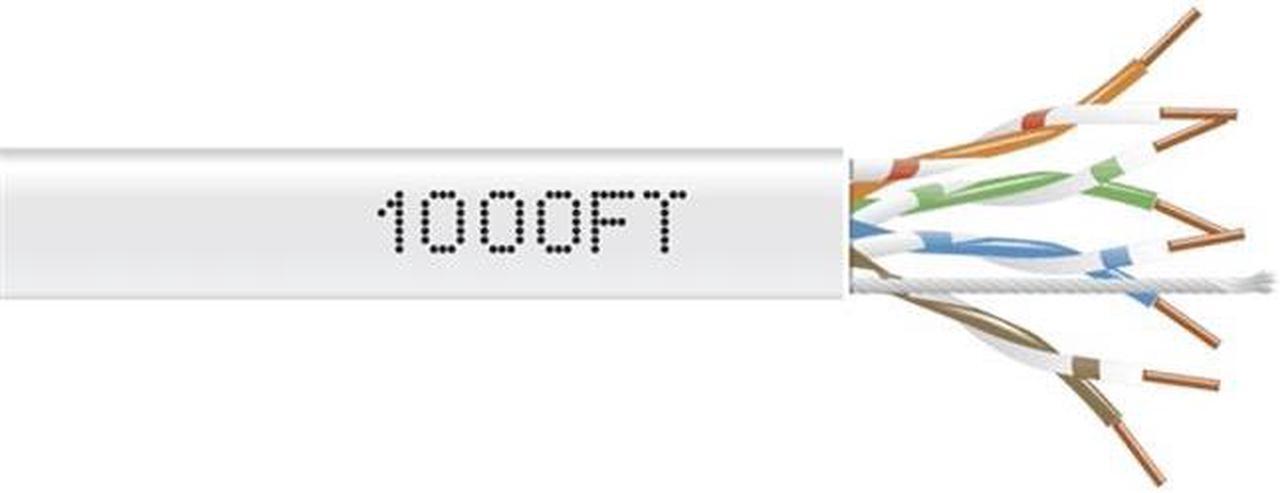 Main image of Black Box EYN852A-PB-1000 CAT5e 350-MHz Solid Bulk Cable - Unshielded, CMP, Plenum, White, 1000 ft. Pull Box