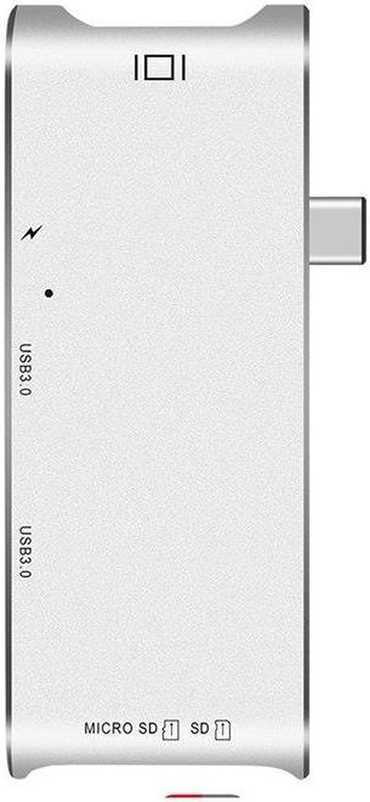 USB Type C HUB to HDMI 4k USB-C Adapter with SD/Micro SD Card Reader, USB 3.0 ports Power Port Combo for MacBook Pro