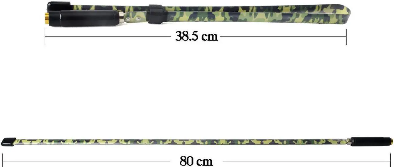 Alt view image 5 of 5 - HYS CS Tactical SMA Male Antenna Dual Band VHF UHF  Foldable  Camouflage  Antenna for  YAESU PUXING  TYT Walkie Talkie