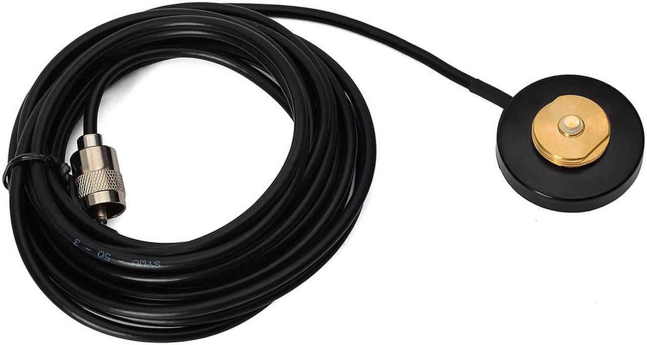 Alt view image 3 of 4 - NMO Mount Magnetic Base with 5M/16.4ft Coaxial Cable for Bus Car Amateur CB Mobile Radio Antenna