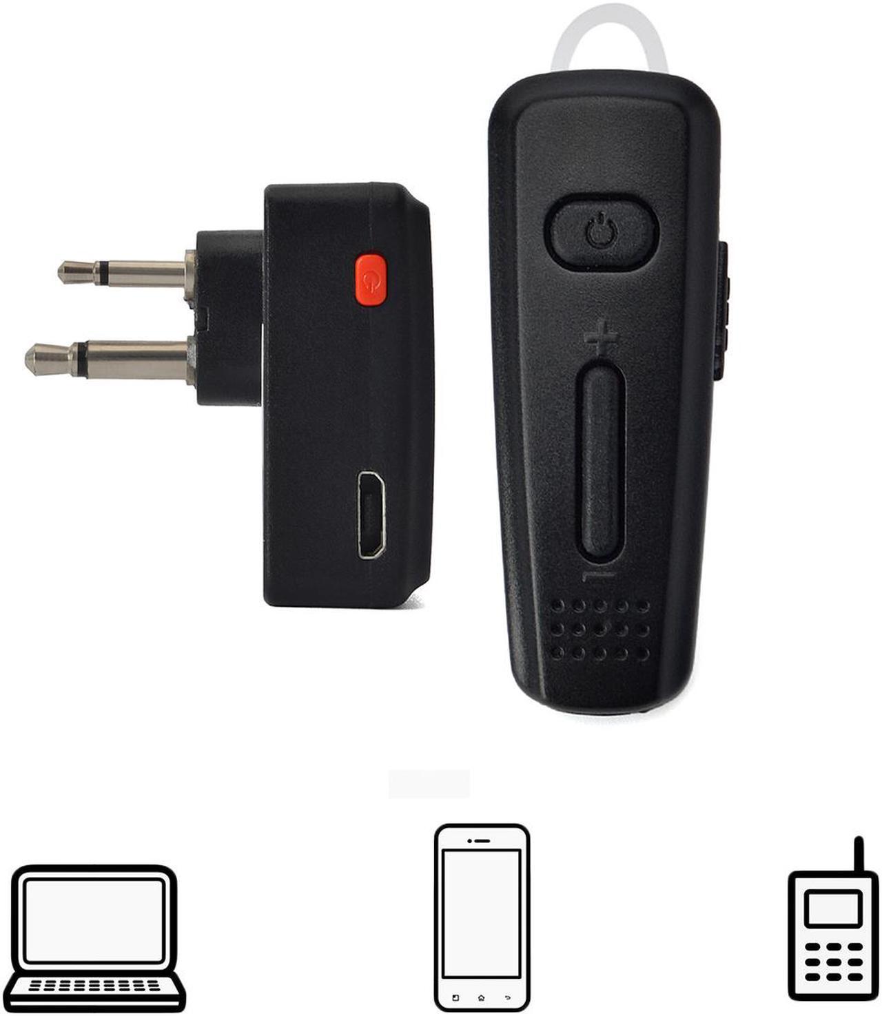 Main image of HYS Wireless Bluetooth Earpiece 2 Pin in-Ear Headset With Wireless Dongle For Motorola Ham/Portable Radio Walkie Talkie