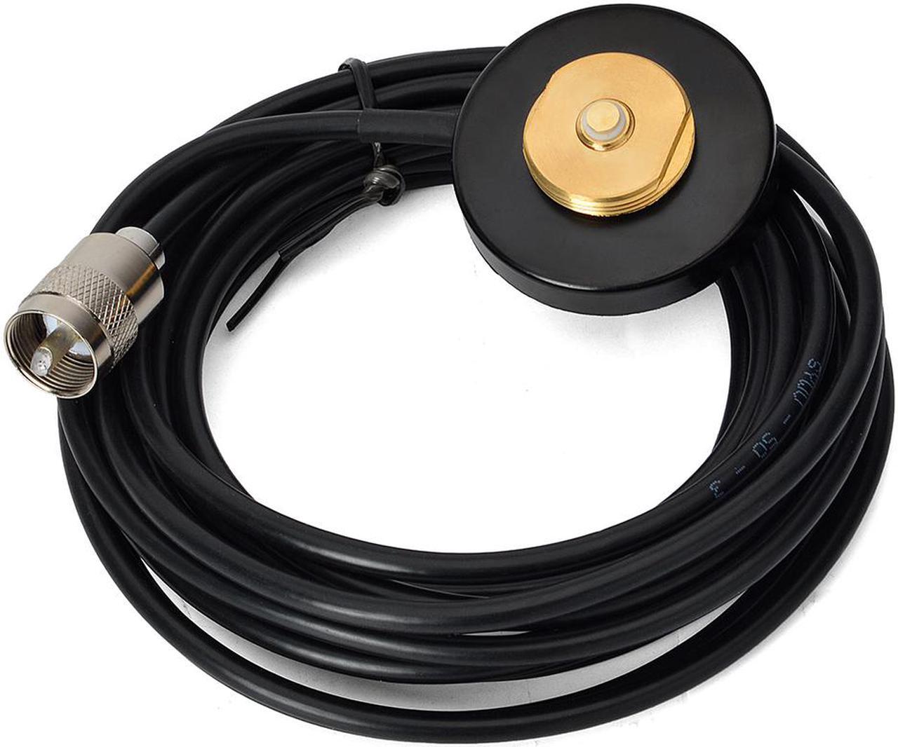 Main image of NMO Mount Magnetic Base with 5M/16.4ft Coaxial Cable for Bus Car Amateur CB Mobile Radio Antenna