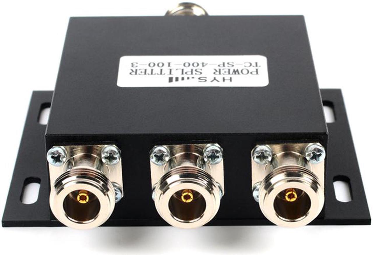 Alt view image 3 of 6 - 3 Way UHF 400-500MHz Antenna Power Splitter 50W Two Way Radio Repeater Power Divider with N Female connectors