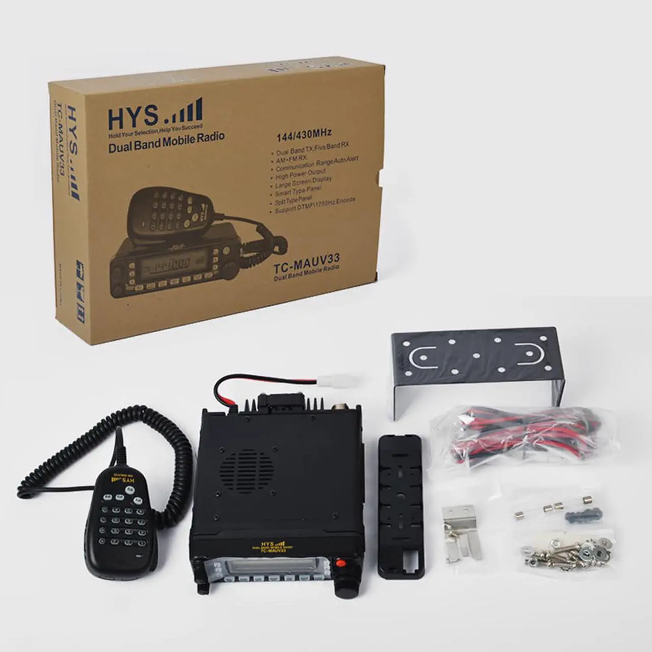 Alt view image 6 of 6 - HYS TC-MAUV33 Mobile Radio FM transceiver Dual-Band Amateur Ham Radio 50W/45W Remove panel VHF/UHF Transceiver