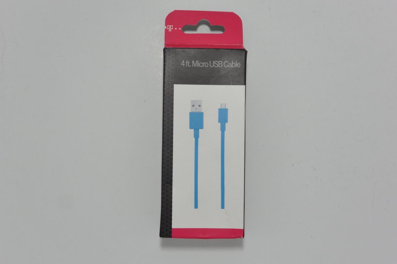 Main image of ORIGINAL OEM T-MOBILE 4-FOOT BLUE USB CHARGE/SYNC CABLE FOR MICRO USB PHONES