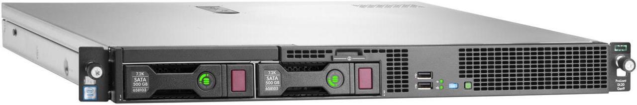 Alt view image 4 of 5 - HP ProLiant DL20 G9 1U Rack Server - 1 x Intel Xeon E3-1220 v5 Quad-core (4 Core) 3 GHz