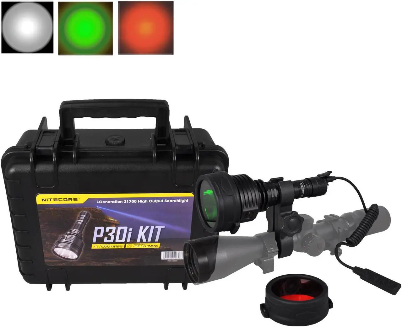 Main image of Nitecore P30i 2000 Lumen 1093 Yard Long Throw Flashlight Hunting Kit
