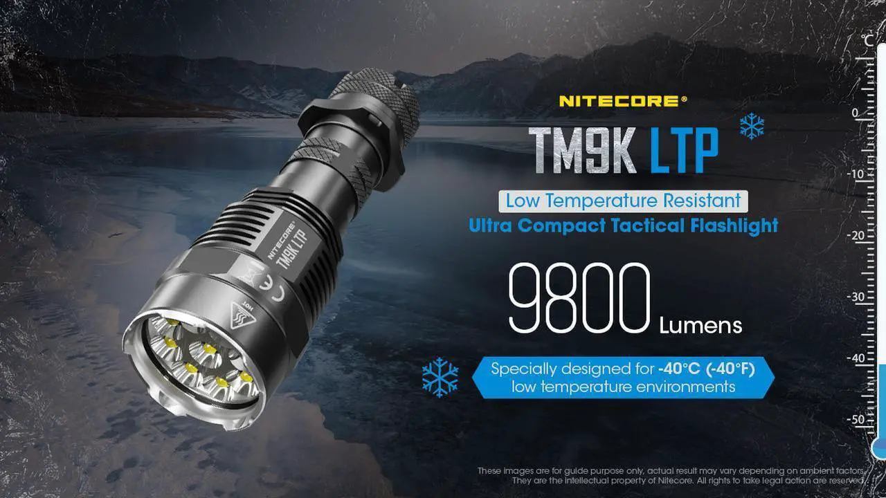 Alt view image 2 of 6 - Nitecore TM9K LTP 9800 Lumen Low Temperature Rechargeable Flashlight