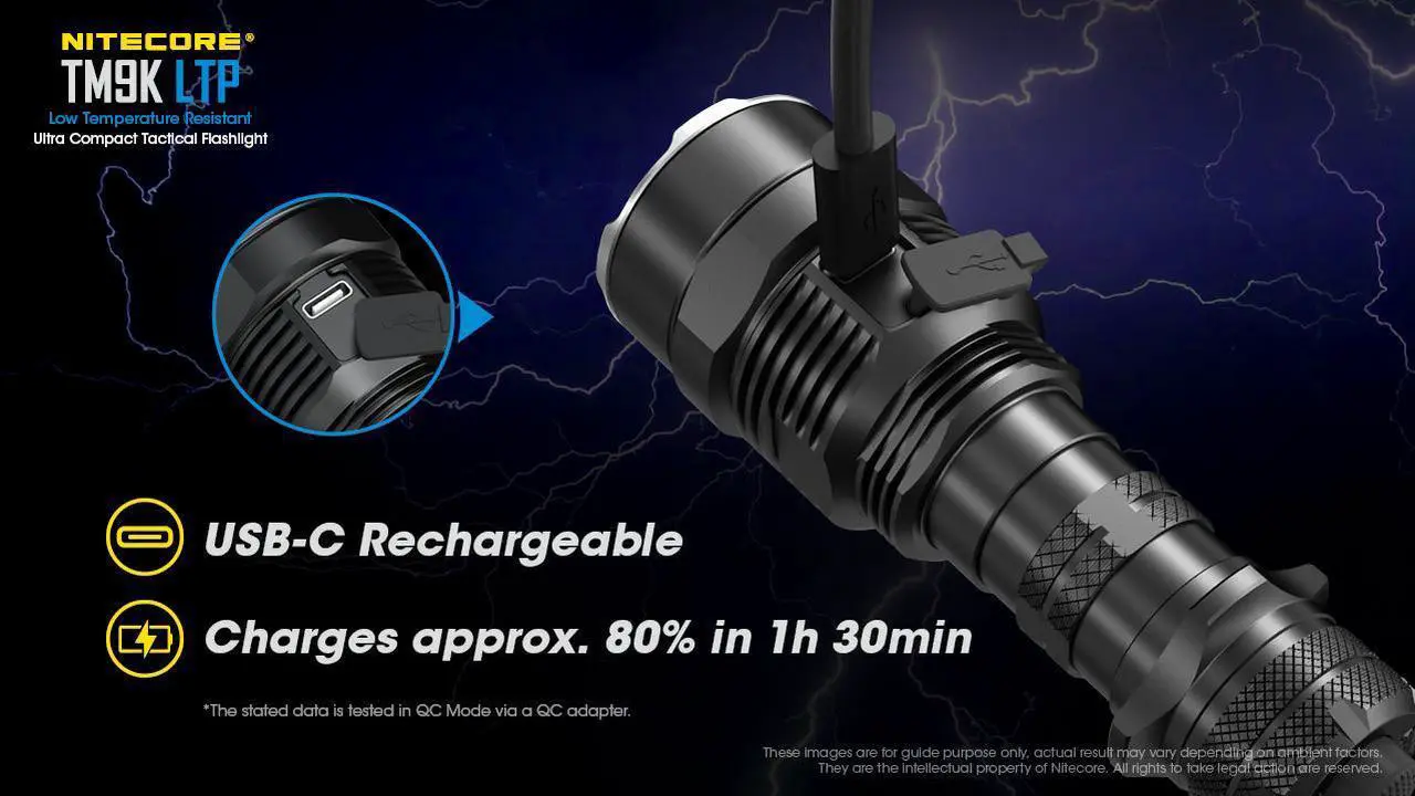 Alt view image 4 of 6 - Nitecore TM9K LTP 9800 Lumen Low Temperature Rechargeable Flashlight