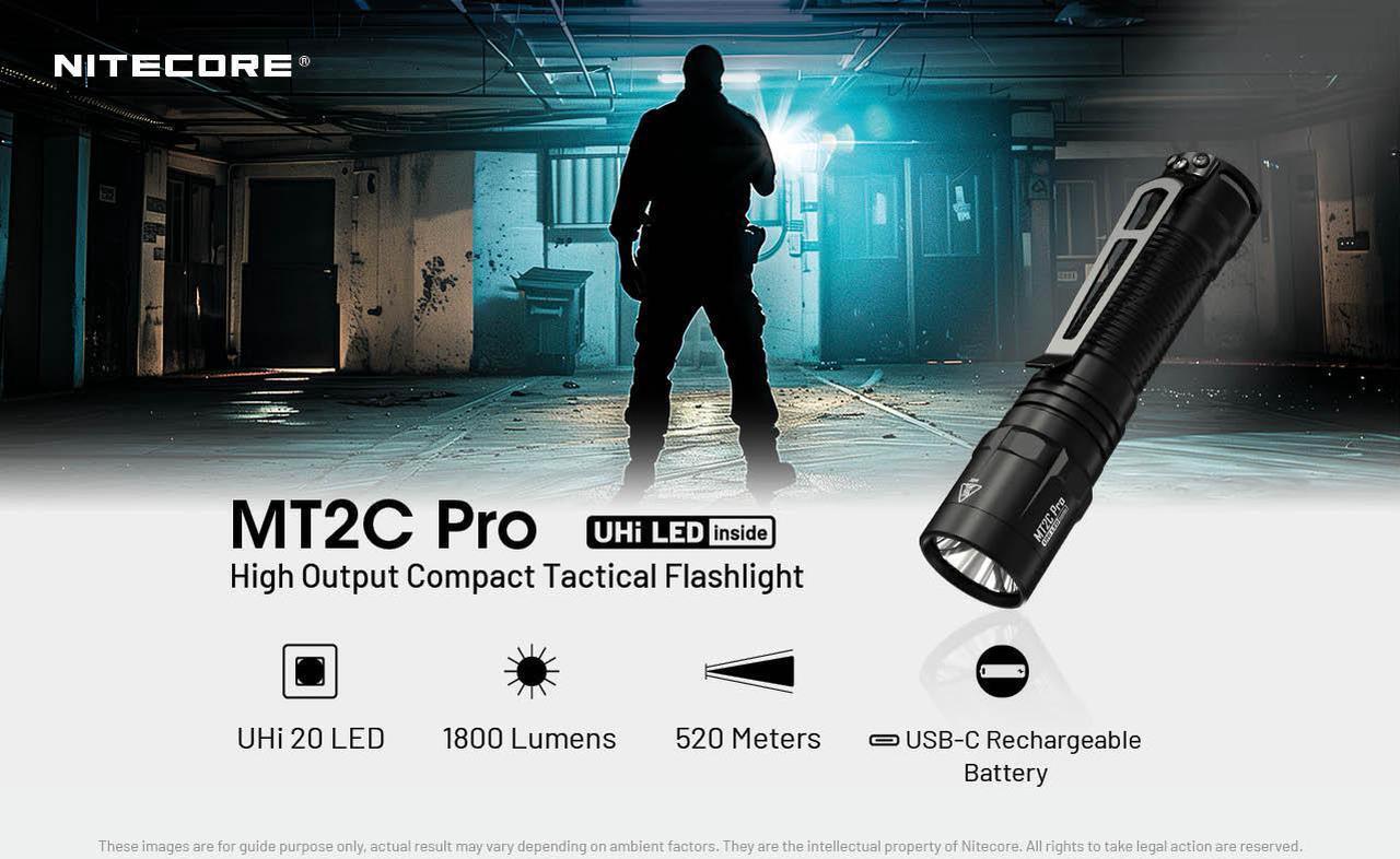 Alt view image 2 of 6 - Nitecore MT2C Pro 1800 Lumen Rechargeable EDC Flashlight