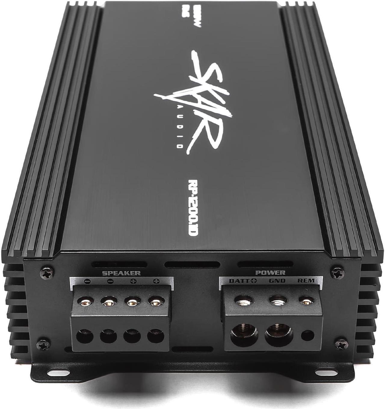 Alt view image 4 of 10 - skar audio rp1200.1d monoblock class d mosfet amplifier with remote subwoofer level control, 1200w