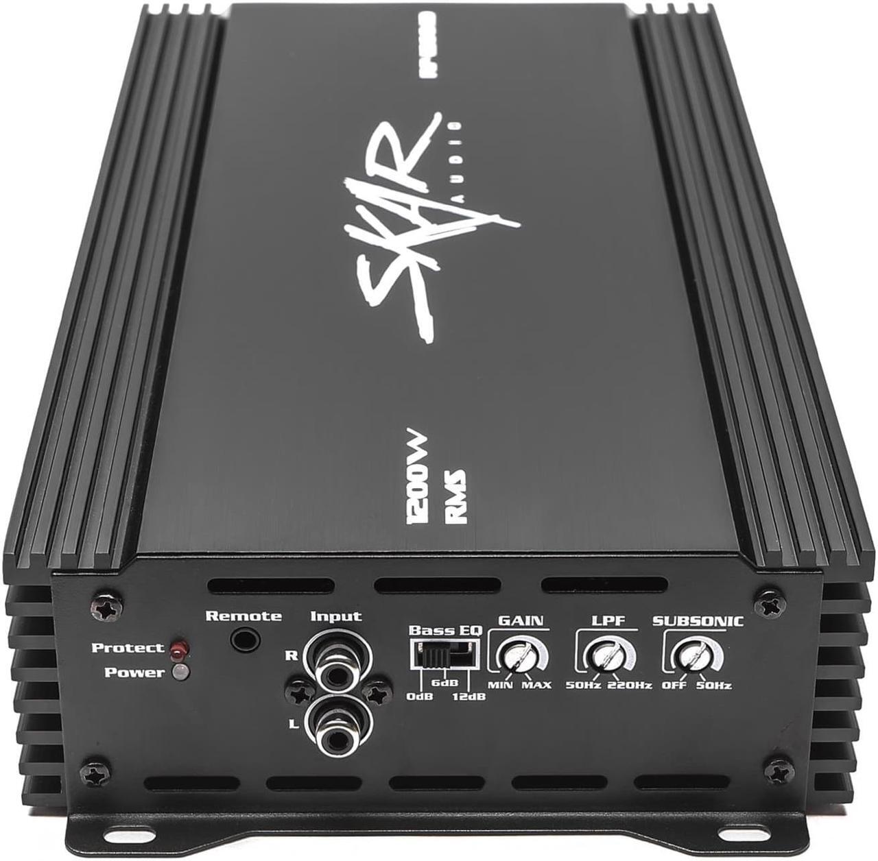 Alt view image 3 of 10 - skar audio rp1200.1d monoblock class d mosfet amplifier with remote subwoofer level control, 1200w