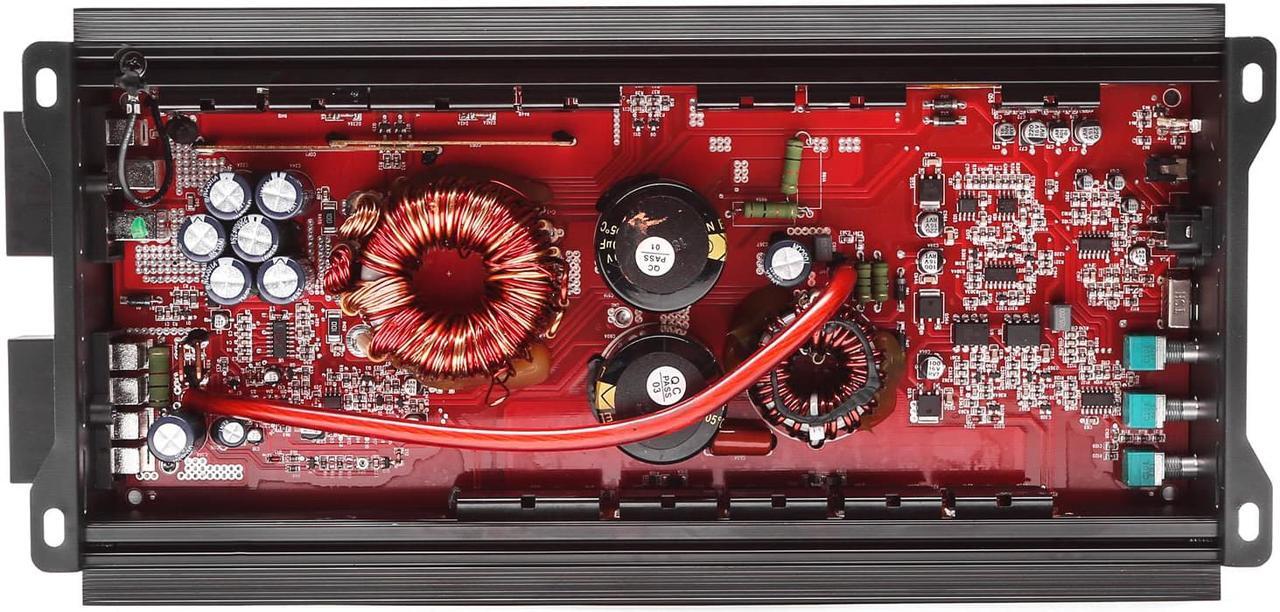 Alt view image 5 of 10 - skar audio rp1200.1d monoblock class d mosfet amplifier with remote subwoofer level control, 1200w