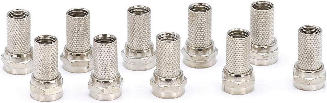 Alt view image 4 of 16 - Coaxial Cable Screw on RG6 Connector | No Tools Required | Pack of 4