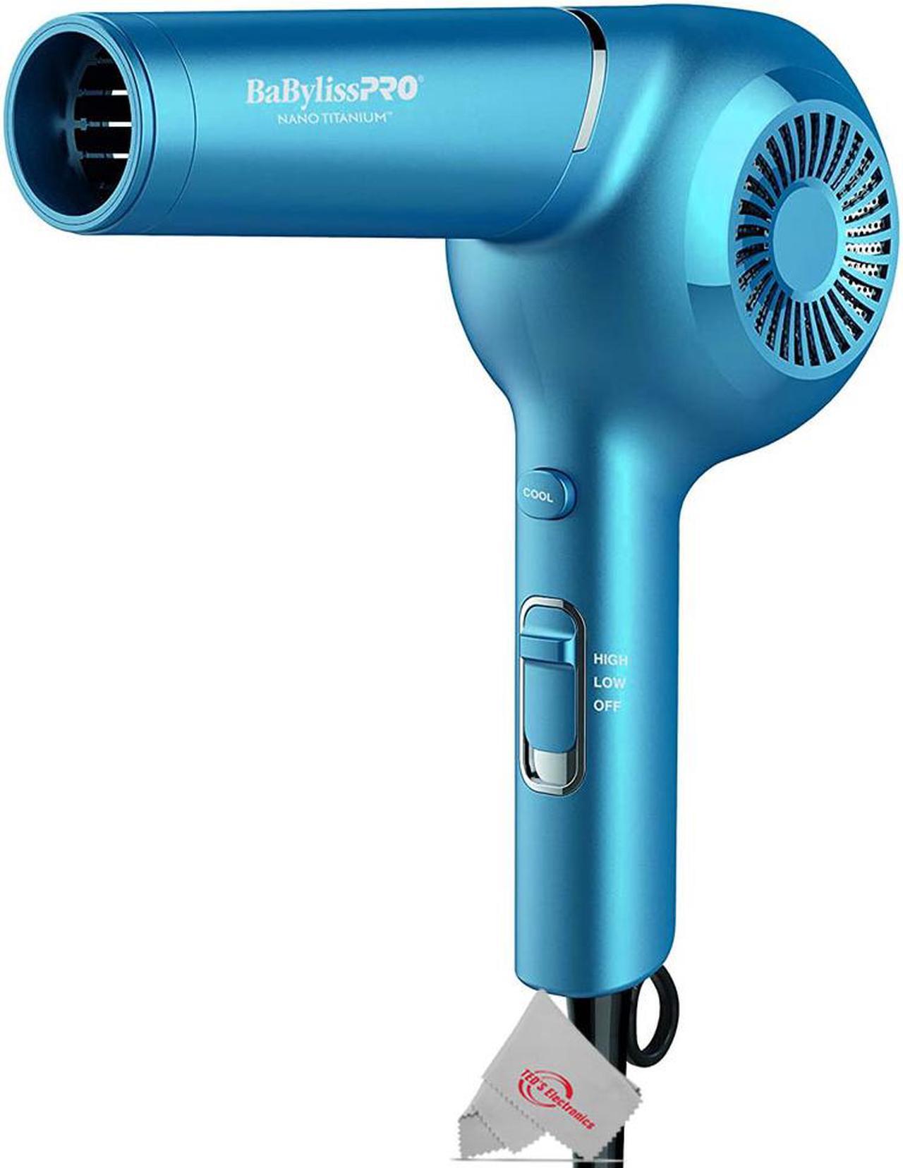 Alt view image 2 of 5 - BaByliss PRO Nano Titanium 1" Ultra-Thin Straightener & Professional Pistol-Grip Hair Dryer (Blue)