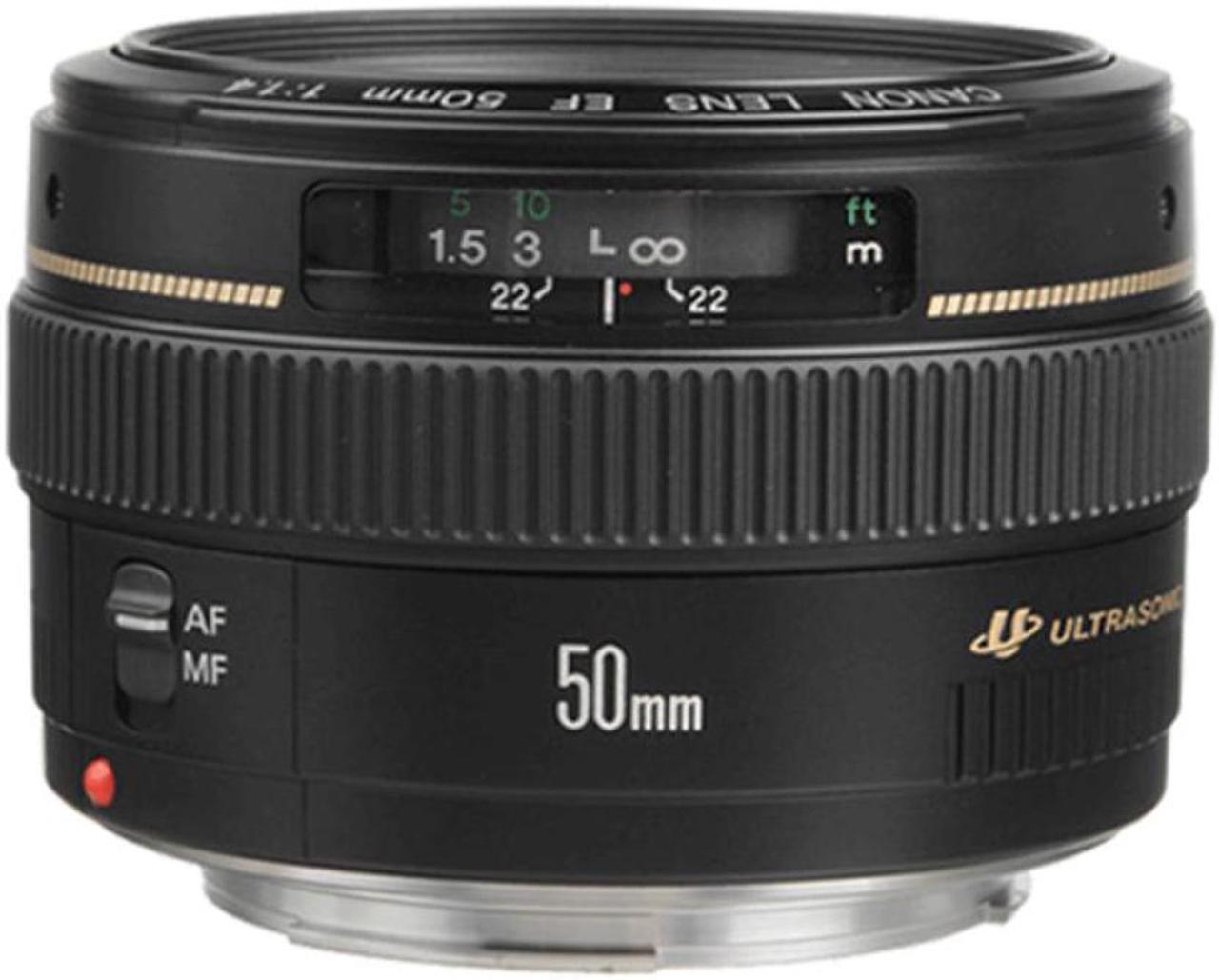 Alt view image 2 of 7 - Canon EF 50mm f/1.4 USM Lens + 58mm Filter Kit + Tele&Wide Angle Lens + Photo & Video Software Bundle + 8GB Memory Card + Wallet + Card Reader + Lens Pen + Dust Blower + Lens Cap Holder + 3pc Cleaning