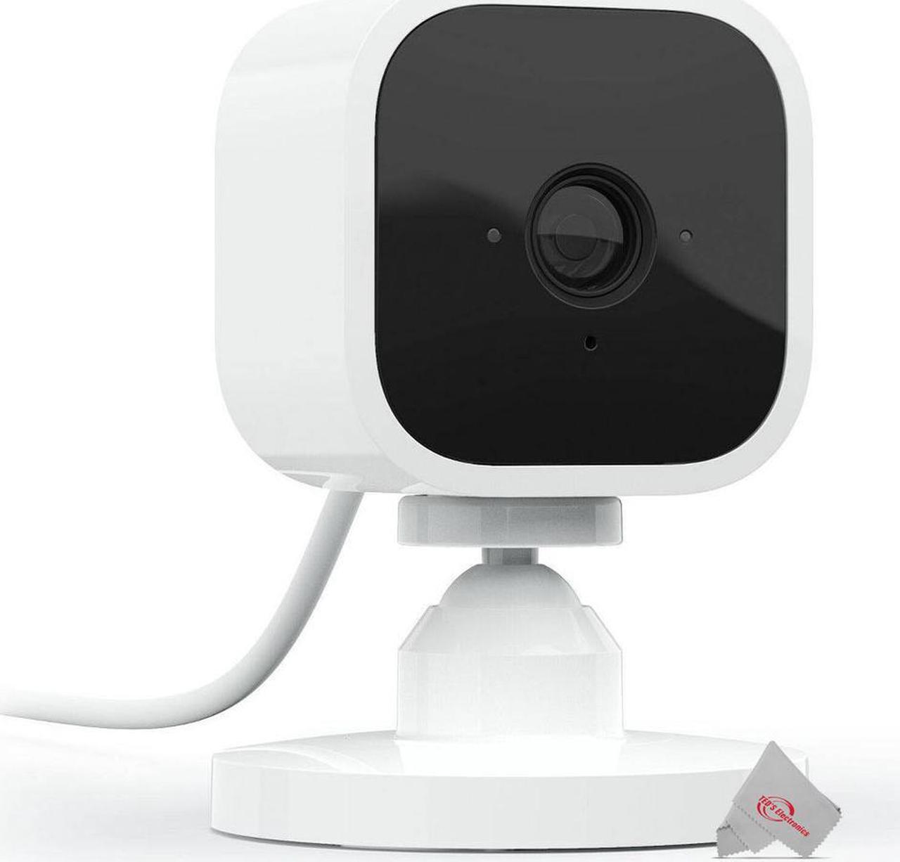 Alt view image 10 of 20 - Blink Mini Compact indoor plug-in smart security camera 1080 HD video motion detection Works with Alexa – 1 camera White