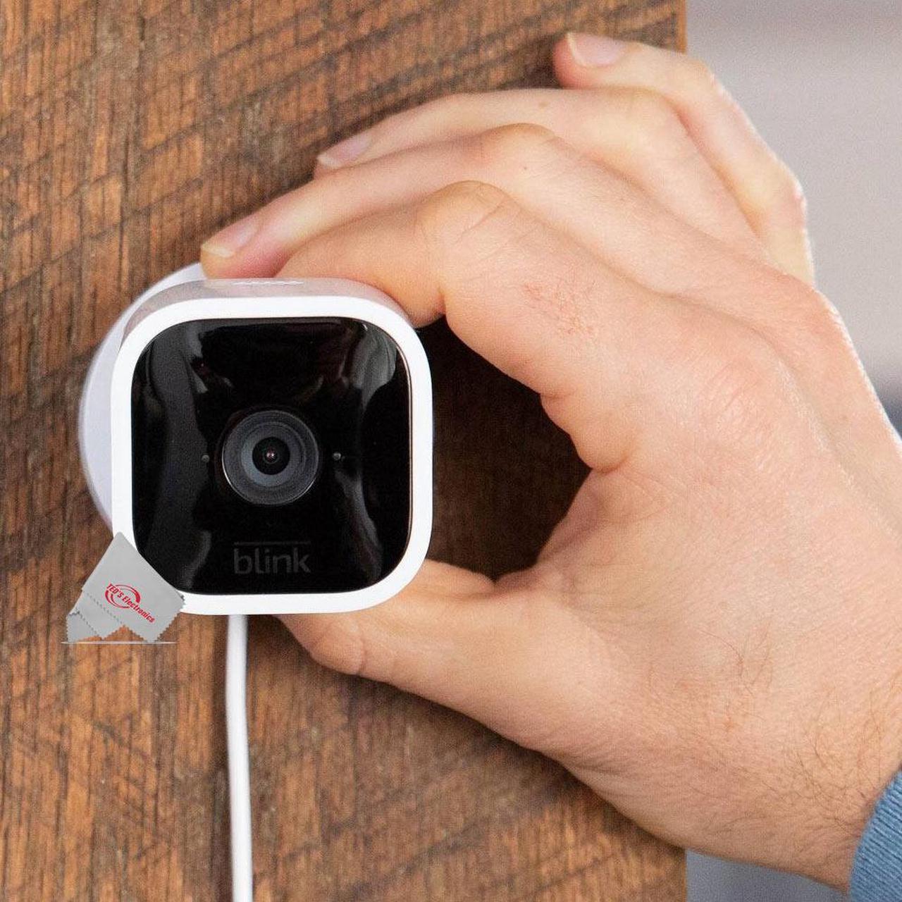Alt view image 12 of 20 - Blink Mini Compact indoor plug-in smart security camera 1080 HD video motion detection Works with Alexa – 1 camera White