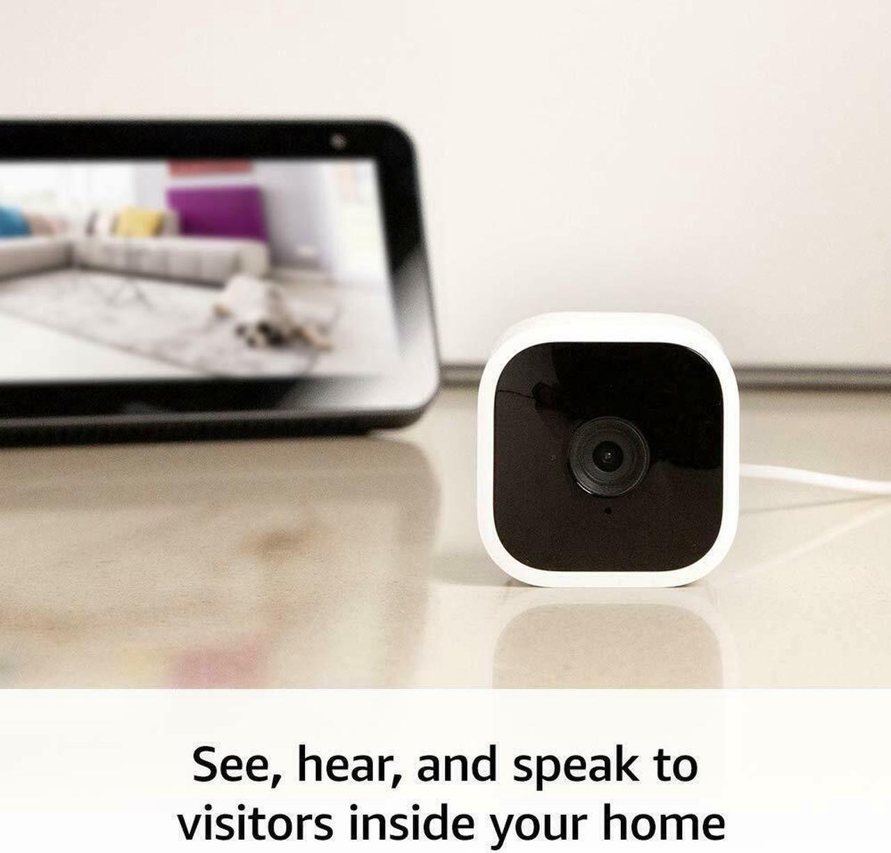 Alt view image 14 of 20 - Blink Mini Compact indoor plug-in smart security camera 1080 HD video motion detection Works with Alexa – 1 camera White
