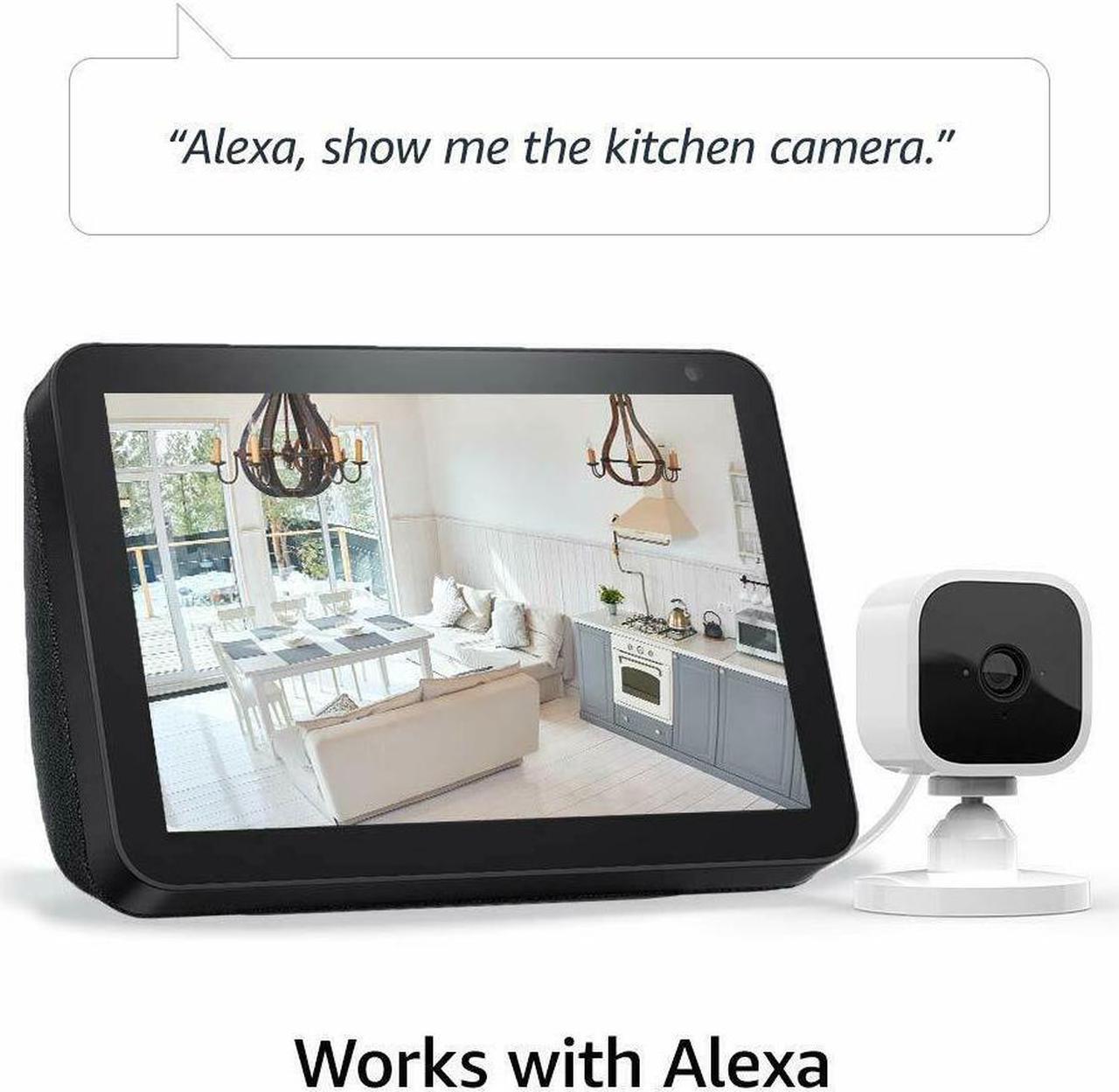 Alt view image 16 of 20 - Blink Mini Compact indoor plug-in smart security camera 1080 HD video motion detection Works with Alexa – 1 camera White