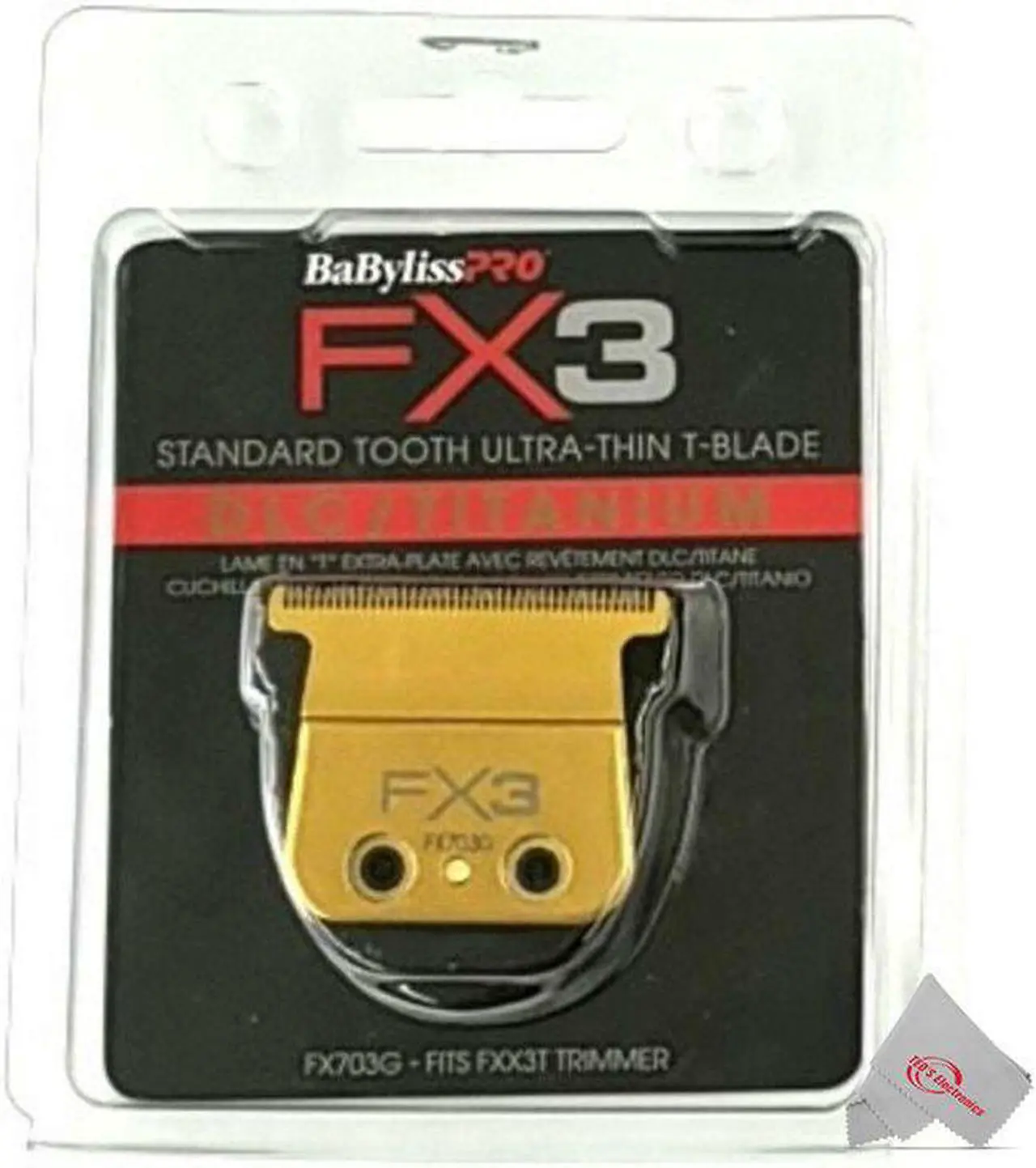 Alt view image 3 of 4 - 5x Babyliss Pro FX703G FX3 DLC Titanium Standard Tooth Ultra-Thin Blade Zero Gap Blade