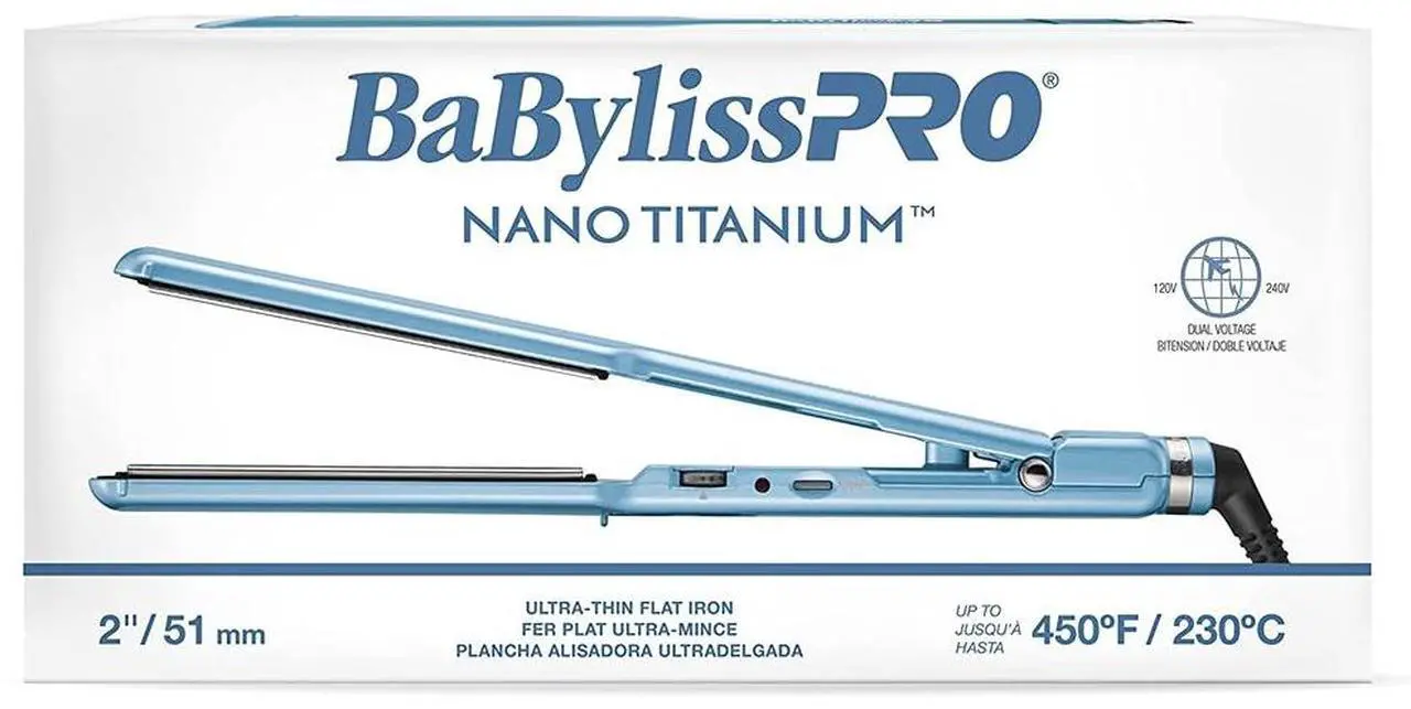 Alt view image 6 of 9 - BaBylissPro BABNT3074T Nano Titanium-Plated Ultra-Thin Straightening Iron