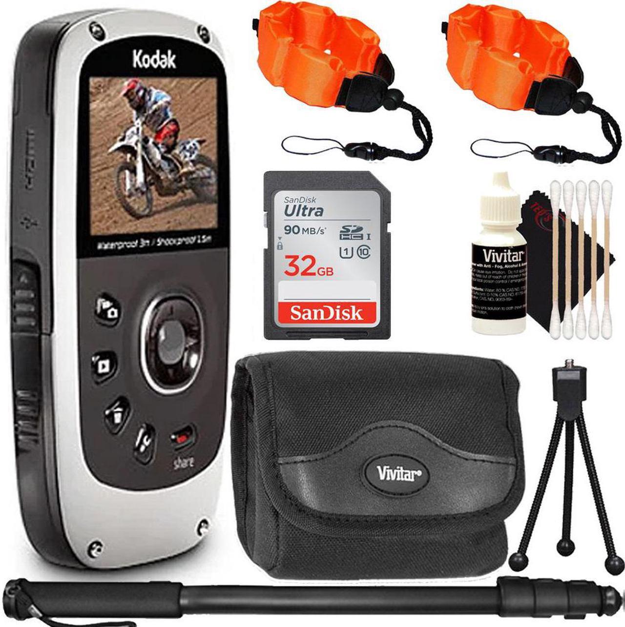 Main image of Kodak PlaySport Zx5 HD Waterproof Pocket Video Easy Share Camera (White) Travelers' Favorite Bundle