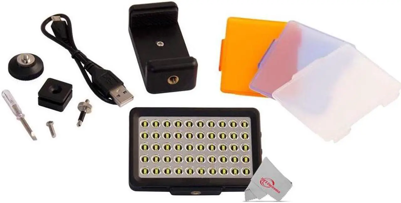 Alt view image 2 of 6 - Vivitar Super Powerful Smartphone 50 LED Video Light for Podcasting Vlogging and Videoconferencing