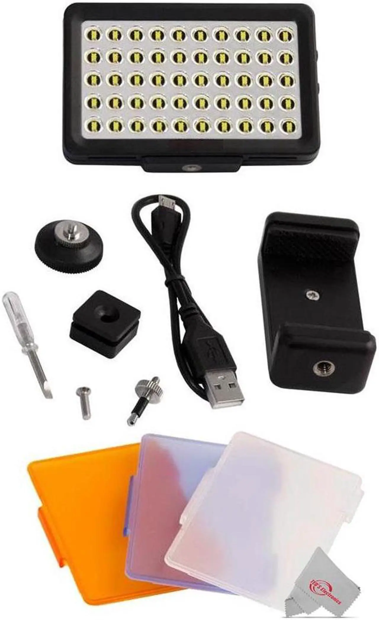 Alt view image 4 of 6 - Vivitar Super Powerful Smartphone 50 LED Video Light for Podcasting Vlogging and Videoconferencing